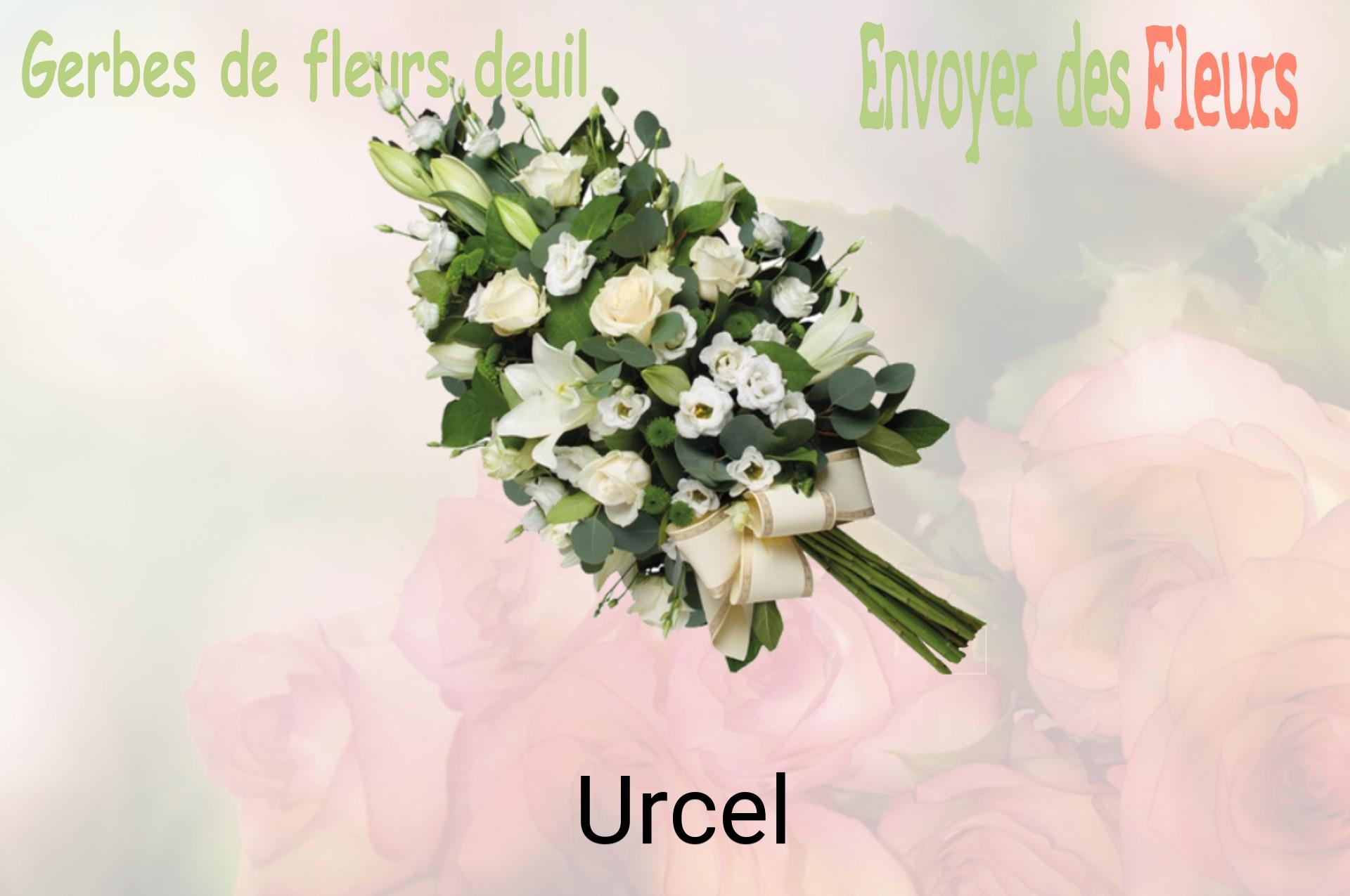 Gerbe de fleurs de deuil livrée à Urcel